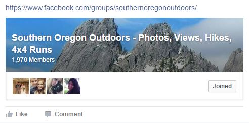 Southern Oregon Outdoors on Facebook https://www.facebook.com/groups/southernoregonoutdoors/